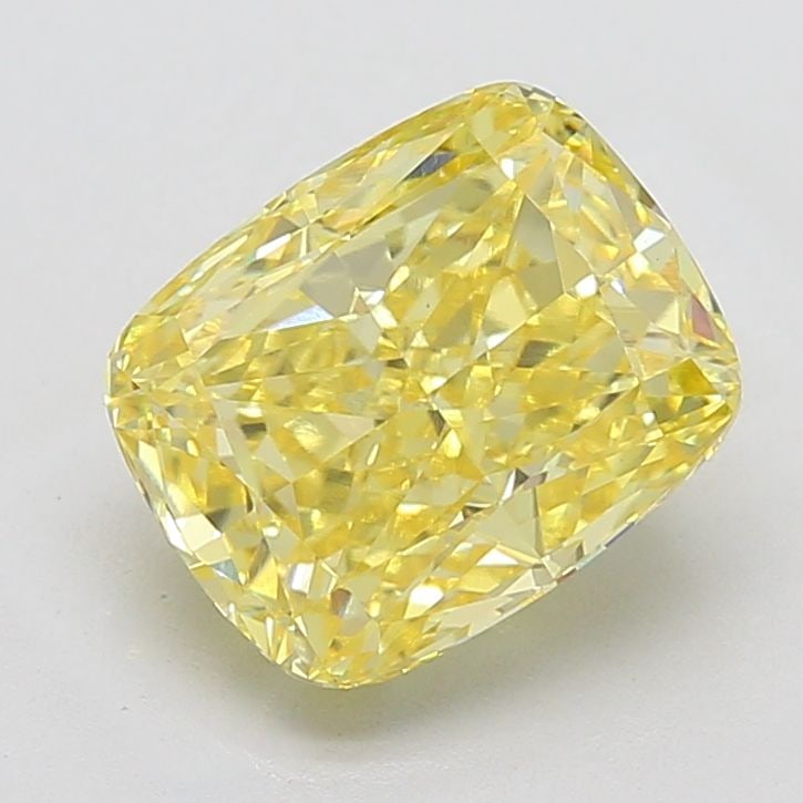 Loose Diamond - CUSHION MODIFIED 5.05ct Fancy Vivid Yellow VVS2: Loose Diamond - CUSHION MODIFIED 5.05ct Fancy Vivid Yellow VVS2 Source: This is a real non-mined Diamond that has been grown in a lab Shape: CUSHION MODIFIED Carats: 5.05 Color: Fancy Vivid Yellow Cer