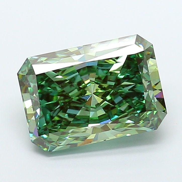Loose Diamond - RADIANT 7.09ct Fancy Vivid Green VVS2: Loose Diamond - RADIANT 7.09ct Fancy Vivid Green VVS2 Source: This is a real non-mined Diamond that has been grown in a lab Shape: RADIANT Carats: 7.09 Color: Fancy Vivid Green Certification: IGI Vide