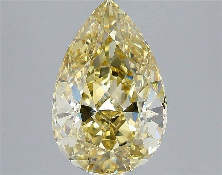 Loose Diamond - PEAR 4.09ct Fancy Intense Yellow VS2: Loose Diamond - PEAR 4.09ct Fancy Intense Yellow VS2 Source: This is a real non-mined Diamond that has been grown in a lab Shape: PEAR Carats: 4.09 Color: Fancy Intense Yellow Certification: IGI Video