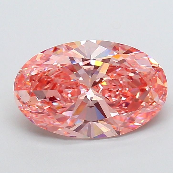 Loose Diamond - OVAL 4.01ct Fancy Vivid Pink VS2: Loose Diamond - OVAL 4.01ct Fancy Vivid Pink VS2 Source: This is a real non-mined Diamond that has been grown in a lab Shape: OVAL Carats: 4.01 Color: Fancy Vivid Pink Certification: IGI Video: