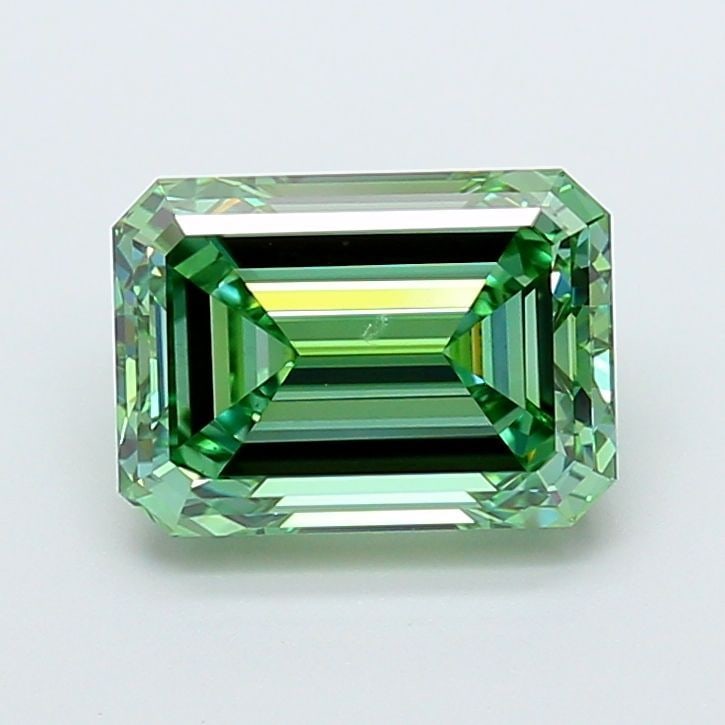 Loose Diamond - EMERALD 3.51ct Fancy Vivid Green VS1: Loose Diamond - EMERALD 3.51ct Fancy Vivid Green VS1 Source: This is a real non-mined Diamond that has been grown in a lab Shape: EMERALD Carats: 3.51 Color: Fancy Vivid Green Certification: IGI Video