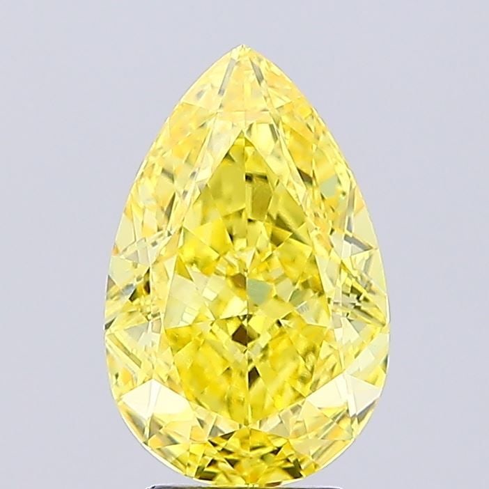 Loose Diamond - PEAR 4.25ct Fancy Vivid Yellow VVS2: Loose Diamond - PEAR 4.25ct Fancy Vivid Yellow VVS2 Source: This is a real non-mined Diamond that has been grown in a lab Shape: PEAR Carats: 4.25 Color: Fancy Vivid Yellow Certification: IGI Video: