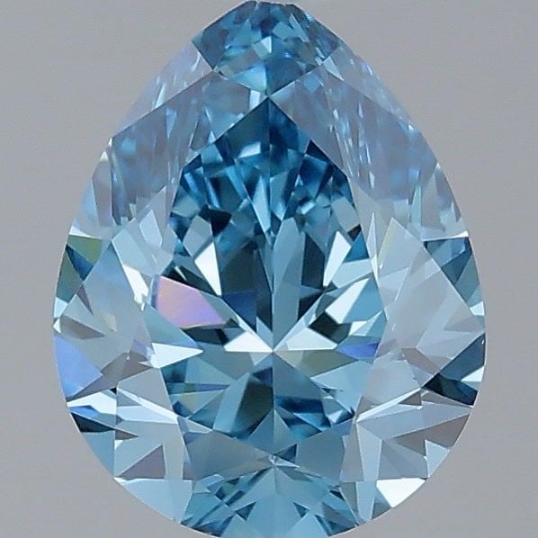 Loose Diamond - PEAR 1.76ct Fancy Vivid Blue VVS2: Loose Diamond - PEAR 1.76ct Fancy Vivid Blue VVS2 Source: This is a real non-mined Diamond that has been grown in a lab Shape: PEAR Carats: 1.76 Color: Fancy Vivid Blue Certification: IGI Video: