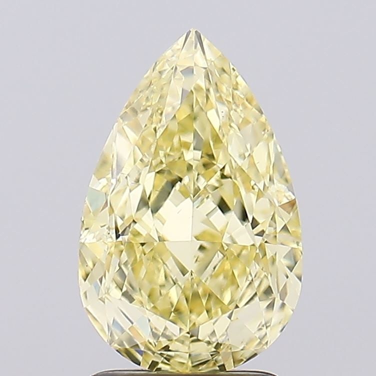 Loose Diamond - PEAR 2.27ct Fancy Yellow VS1: Loose Diamond - PEAR 2.27ct Fancy Yellow VS1 Source: This is a real non-mined Diamond that has been grown in a lab Shape: PEAR Carats: 2.27 Color: Fancy Yellow Certification: IGI Video: