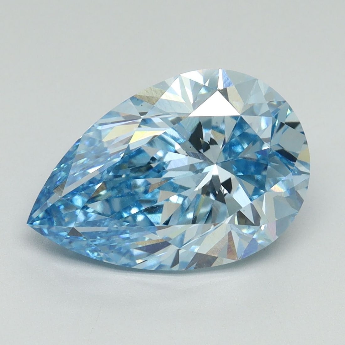Loose Diamond - PEAR 4.06ct Fancy Vivid Blue VS1: Loose Diamond - PEAR 4.06ct Fancy Vivid Blue VS1 Source: This is a real non-mined Diamond that has been grown in a lab Shape: PEAR Carats: 4.06 Color: Fancy Vivid Blue Certification: IGI Video: Video