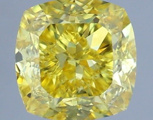 Loose Diamond - CUSHION MODIFIED 1.21ct Fancy Vivid Yellow VVS2: Loose Diamond - CUSHION MODIFIED 1.21ct Fancy Vivid Yellow VVS2 Source: This is a real non-mined Diamond that has been grown in a lab Shape: CUSHION MODIFIED Carats: 1.21 Color: Fancy Vivid Yellow Cer