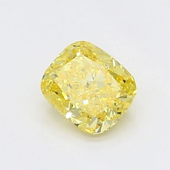 Loose Diamond - CUSHION BRILLIANT 0.29ct Fancy Vivid Yellow VS1: Loose Diamond - CUSHION BRILLIANT 0.29ct Fancy Vivid Yellow VS1 Source: This is a real non-mined Diamond that has been grown in a lab Shape: CUSHION BRILLIANT Carats: 0.29 Color: Fancy Vivid Yellow Ce