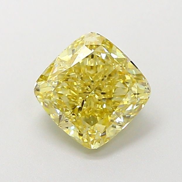 Loose Diamond - CUSHION MODIFIED 1.25ct Fancy Light Yellow VVS2: Loose Diamond - CUSHION MODIFIED 1.25ct Fancy Light Yellow VVS2 Source: This is a real non-mined Diamond that has been grown in a lab Shape: CUSHION MODIFIED Carats: 1.25 Color: Fancy Light Yellow Cer