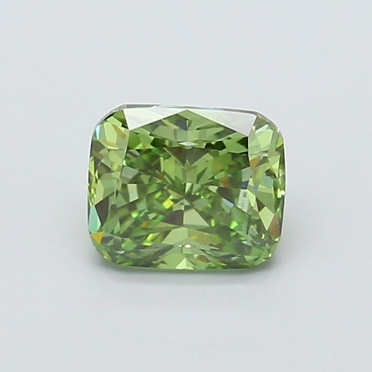 Loose Diamond - CUSHION MODIFIED 1.5ct Fancy Vivid Green VS1: Loose Diamond - CUSHION MODIFIED 1.5ct Fancy Vivid Green VS1 Source: This is a real non-mined Diamond that has been grown in a lab Shape: CUSHION MODIFIED Carats: 1.5 Color: Fancy Vivid Green Certific