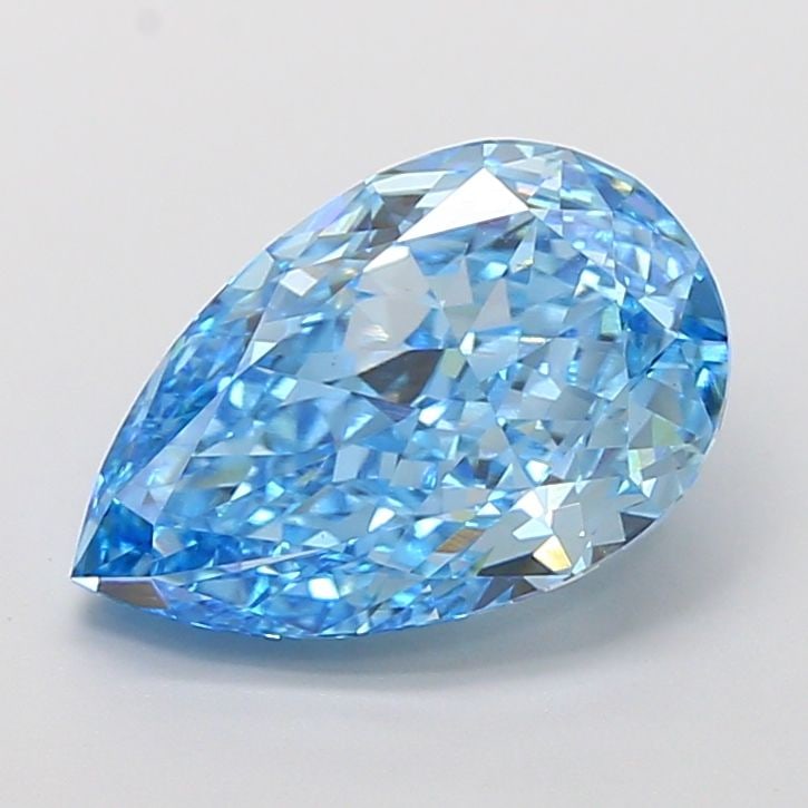 Loose Diamond - PEAR 5.07ct Fancy Vivid Blue VS1: Loose Diamond - PEAR 5.07ct Fancy Vivid Blue VS1 Source: This is a real non-mined Diamond that has been grown in a lab Shape: PEAR Carats: 5.07 Color: Fancy Vivid Blue Certification: IGI Video: Video