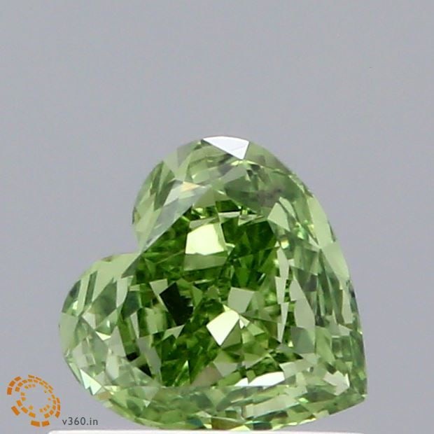 Loose Diamond - HEART 0.43ct Fancy Intense Green VS2: Loose Diamond - HEART 0.43ct Fancy Intense Green VS2 Source: This is a real non-mined Diamond that has been grown in a lab Shape: HEART Carats: 0.43 Color: Fancy Intense Green Certification: IGI Video