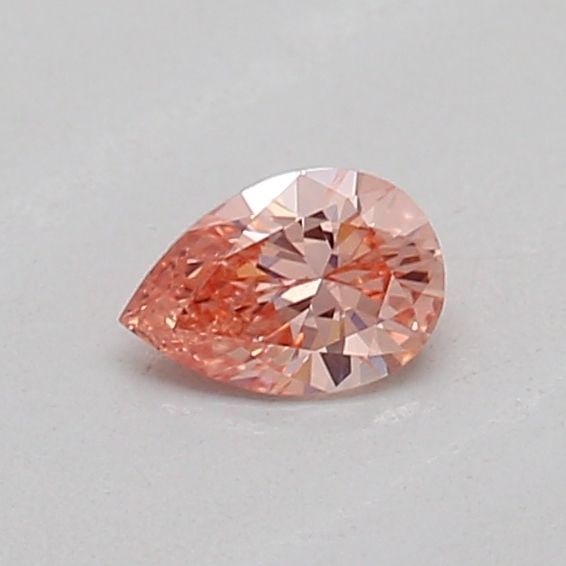 Loose Diamond - PEAR 0.14ct Fancy Intense Brownish Pink VS1: Loose Diamond - PEAR 0.14ct Fancy Intense Brownish Pink VS1 Source: This is a real non-mined Diamond that has been grown in a lab Shape: PEAR Carats: 0.14 Color: Fancy Intense Brownish Pink Certificat