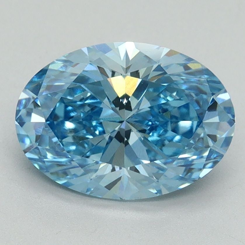 Loose Diamond - OVAL 2.25ct Fancy Vivid Blue VS1: Loose Diamond - OVAL 2.25ct Fancy Vivid Blue VS1 Source: This is a real non-mined Diamond that has been grown in a lab Shape: OVAL Carats: 2.25 Color: Fancy Vivid Blue Certification: IGI Video: