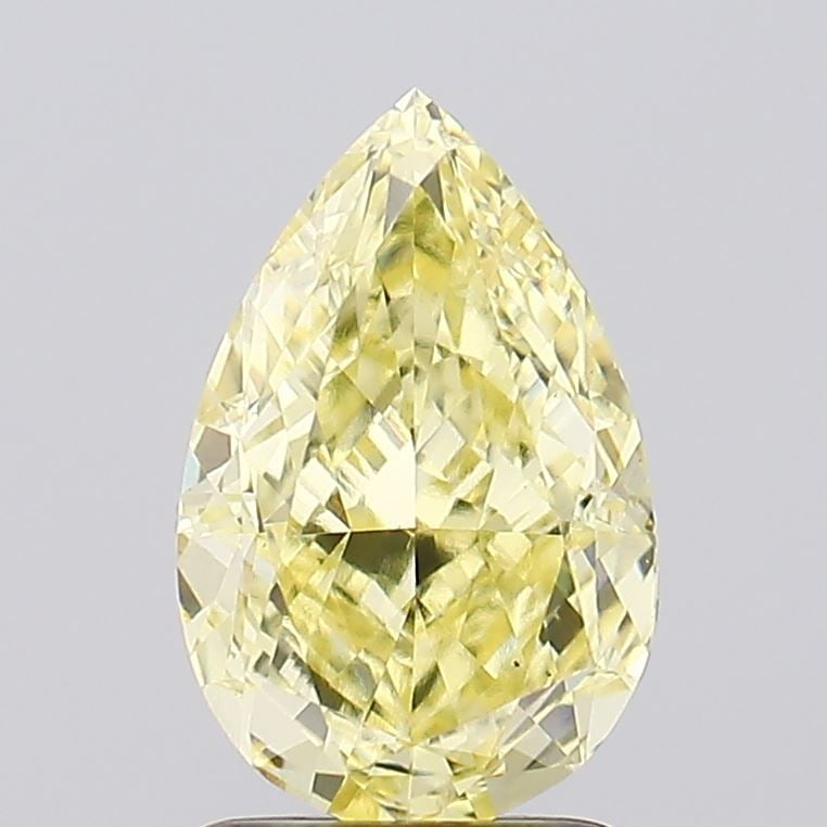 Loose Diamond - PEAR 2.03ct Fancy Yellow VS1: Loose Diamond - PEAR 2.03ct Fancy Yellow VS1 Source: This is a real non-mined Diamond that has been grown in a lab Shape: PEAR Carats: 2.03 Color: Fancy Yellow Certification: IGI Video: