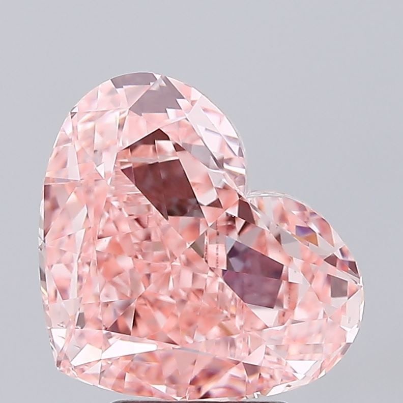 Loose Diamond - HEART 5.01ct Fancy Vivid Pink VS2: Loose Diamond - HEART 5.01ct Fancy Vivid Pink VS2 Source: This is a real non-mined Diamond that has been grown in a lab Shape: HEART Carats: 5.01 Color: Fancy Vivid Pink Certification: IGI Video: