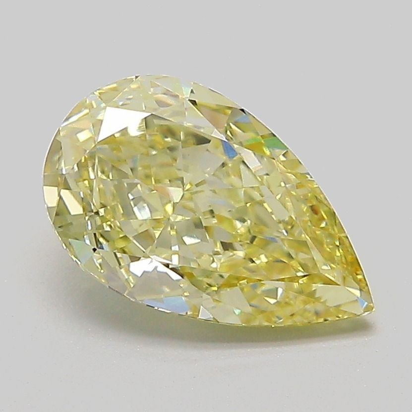 Loose Diamond - PEAR 1.82ct Fancy Yellow VS1: Loose Diamond - PEAR 1.82ct Fancy Yellow VS1 Source: This is a real non-mined Diamond that has been grown in a lab Shape: PEAR Carats: 1.82 Color: Fancy Yellow Certification: IGI Video: