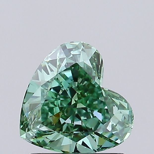 Loose Diamond - HEART 1.02ct Fancy Vivid Green VS1: Loose Diamond - HEART 1.02ct Fancy Vivid Green VS1 Source: This is a real non-mined Diamond that has been grown in a lab Shape: HEART Carats: 1.02 Color: Fancy Vivid Green Certification: IGI Video: