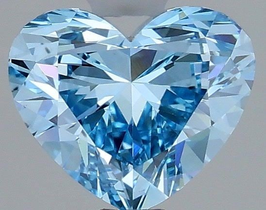 Loose Diamond - HEART 1.01ct Fancy Vivid Blue VS2: Loose Diamond - HEART 1.01ct Fancy Vivid Blue VS2 Source: This is a real non-mined Diamond that has been grown in a lab Shape: HEART Carats: 1.01 Color: Fancy Vivid Blue Certification: IGI Video: