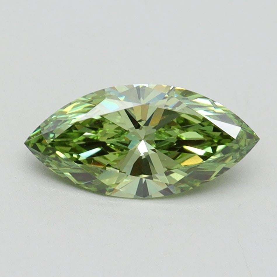 Loose Diamond - MARQUISE 1.01ct Fancy Vivid Green VS1: Loose Diamond - MARQUISE 1.01ct Fancy Vivid Green VS1 Source: This is a real non-mined Diamond that has been grown in a lab Shape: MARQUISE Carats: 1.01 Color: Fancy Vivid Green Certification: IGI Vid