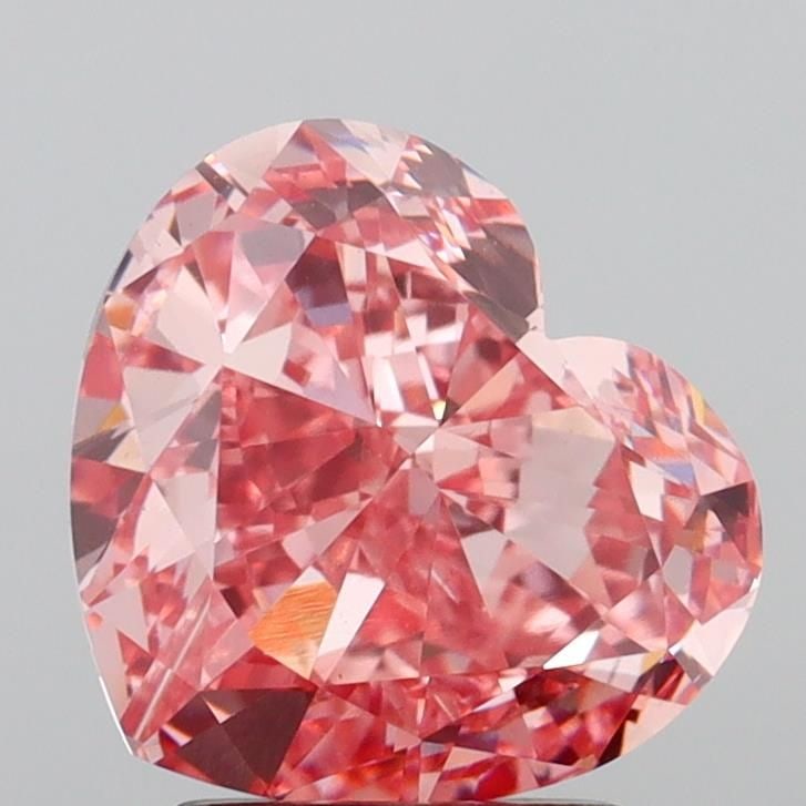 Loose Diamond - HEART 3.03ct Fancy Vivid Pink VS1: Loose Diamond - HEART 3.03ct Fancy Vivid Pink VS1 Source: This is a real non-mined Diamond that has been grown in a lab Shape: HEART Carats: 3.03 Color: Fancy Vivid Pink Certification: IGI Video: