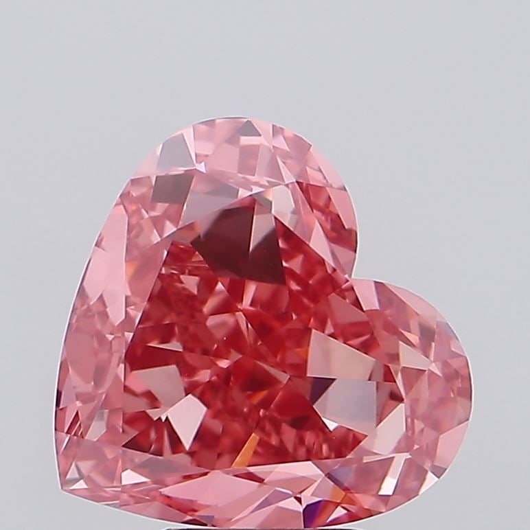 Loose Diamond - HEART 5.87ct Fancy Vivid Pink VVS2: Loose Diamond - HEART 5.87ct Fancy Vivid Pink VVS2 Source: This is a real non-mined Diamond that has been grown in a lab Shape: HEART Carats: 5.87 Color: Fancy Vivid Pink Certification: IGI Video:
