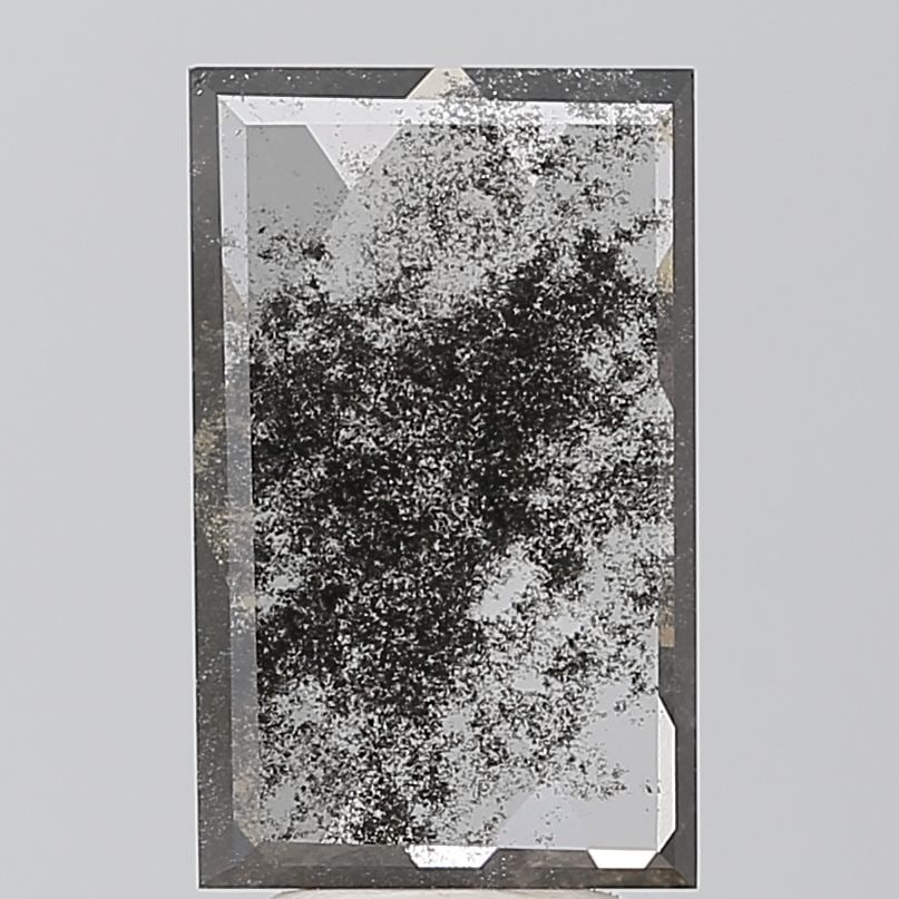 Loose Diamond - SQUARE 3.16ct Salt and Pepper I2: Loose Diamond - SQUARE 3.16ct Salt and Pepper I2 Source: This is a real non-mined Diamond that has been grown in a lab Shape: SQUARE Carats: 3.16 Color: Salt and Pepper Certification: NONE Video:
