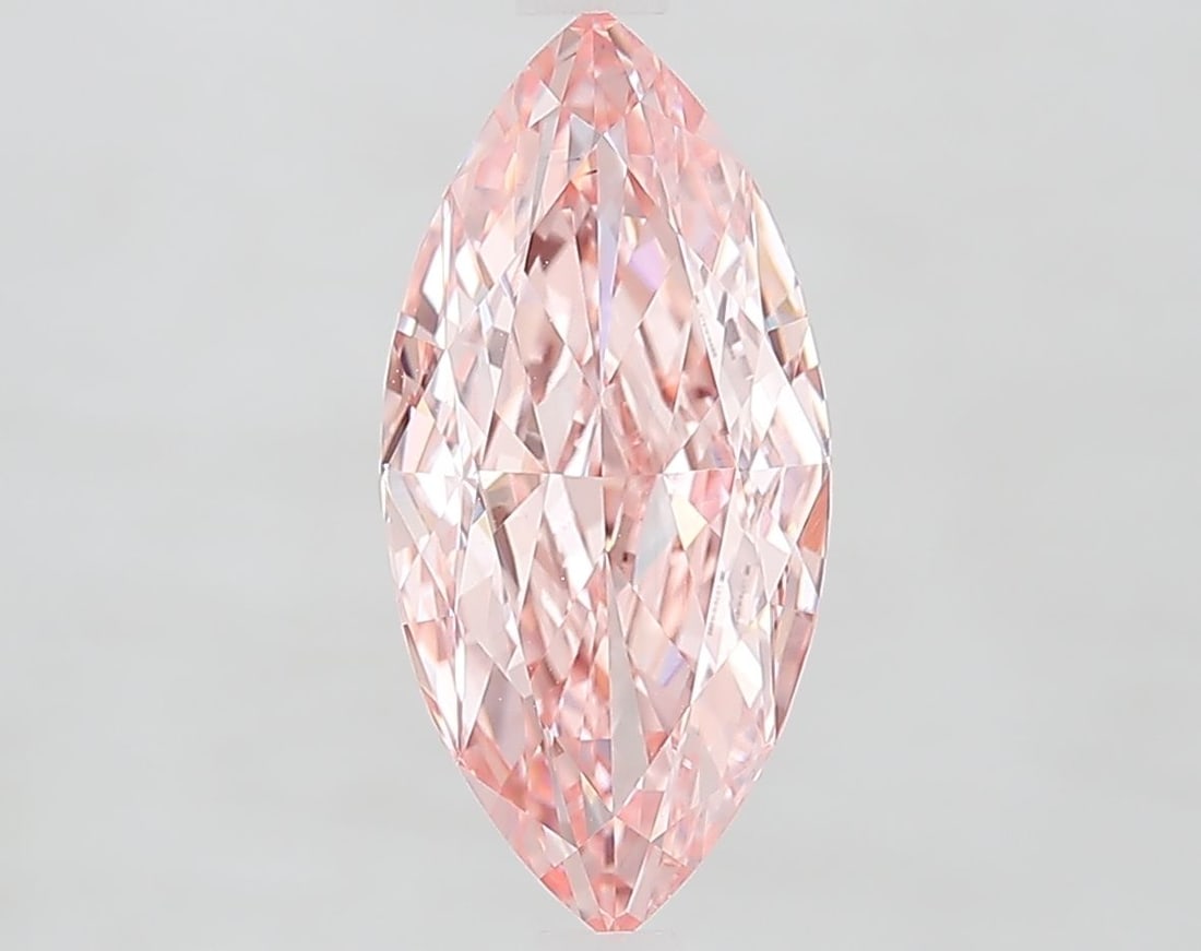 Loose Diamond - MARQUISE 2.57ct Fancy Vivid Pink VS1: Loose Diamond - MARQUISE 2.57ct Fancy Vivid Pink VS1 Source: This is a real non-mined Diamond that has been grown in a lab Shape: MARQUISE Carats: 2.57 Color: Fancy Vivid Pink Certification: IGI Video