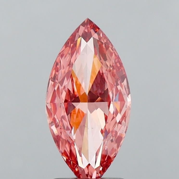 Loose Diamond - MARQUISE 3.25ct Fancy Vivid Brownish Pink VS2: Loose Diamond - MARQUISE 3.25ct Fancy Vivid Brownish Pink VS2 Source: This is a real non-mined Diamond that has been grown in a lab Shape: MARQUISE Carats: 3.25 Color: Fancy Vivid Brownish Pink Certif