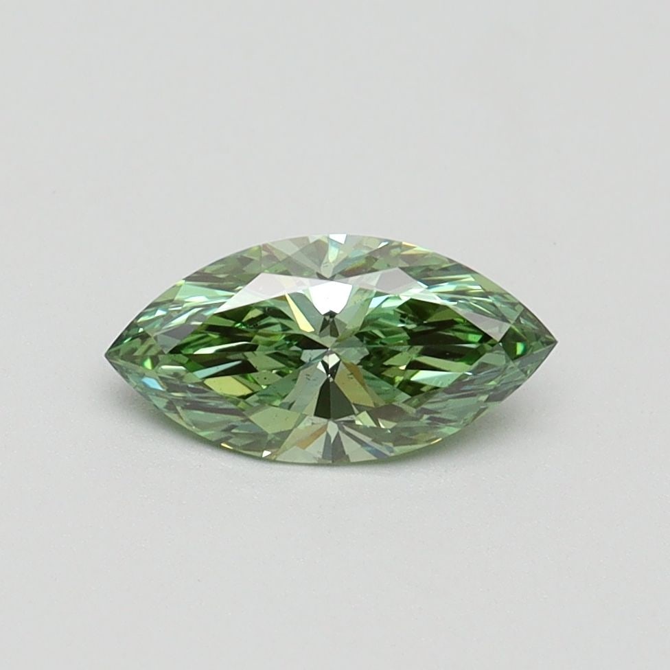 Loose Diamond - MARQUISE 0.62ct Fancy Vivid Green VS2: Loose Diamond - MARQUISE 0.62ct Fancy Vivid Green VS2 Source: This is a real non-mined Diamond that has been grown in a lab Shape: MARQUISE Carats: 0.62 Color: Fancy Vivid Green Certification: IGI Vid