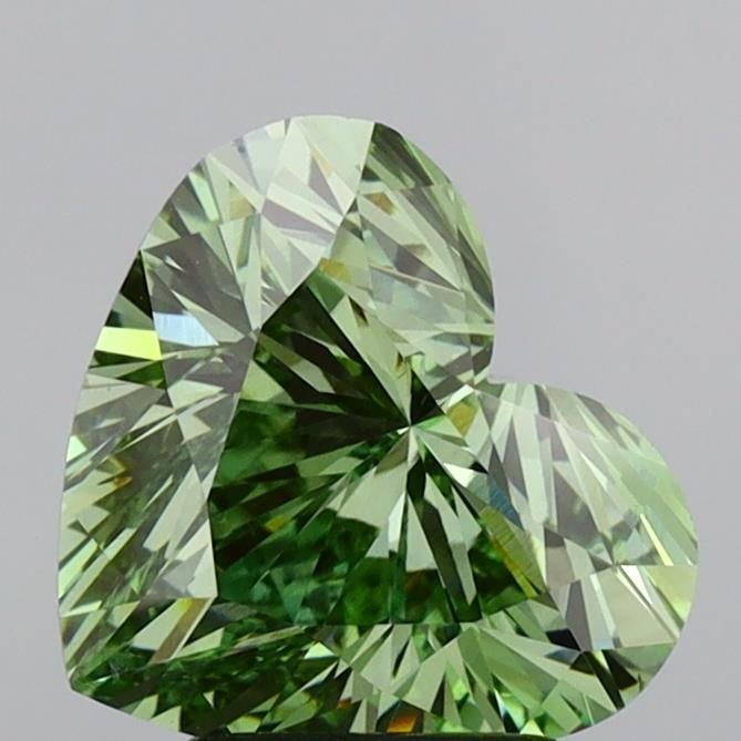 Loose Diamond - HEART 3.01ct Fancy Vivid Green VS2: Loose Diamond - HEART 3.01ct Fancy Vivid Green VS2 Source: This is a real non-mined Diamond that has been grown in a lab Shape: HEART Carats: 3.01 Color: Fancy Vivid Green Certification: IGI Video: