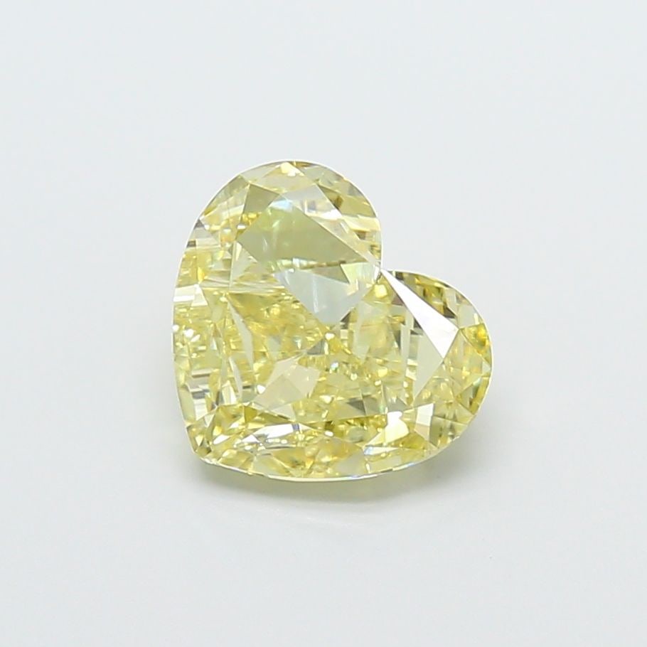 Loose Diamond - HEART 2.48ct Fancy Yellow VVS2: Loose Diamond - HEART 2.48ct Fancy Yellow VVS2 Source: This is a real non-mined Diamond that has been grown in a lab Shape: HEART Carats: 2.48 Color: Fancy Yellow Certification: IGI Video: