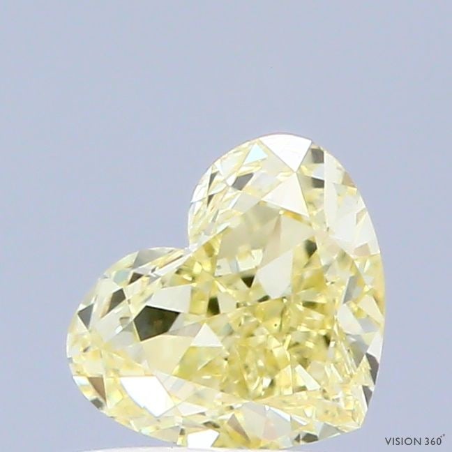 Loose Diamond - HEART 0.67ct Fancy Yellow VS1: Loose Diamond - HEART 0.67ct Fancy Yellow VS1 Source: This is a real non-mined Diamond that has been grown in a lab Shape: HEART Carats: 0.67 Color: Fancy Yellow Certification: IGI Video: