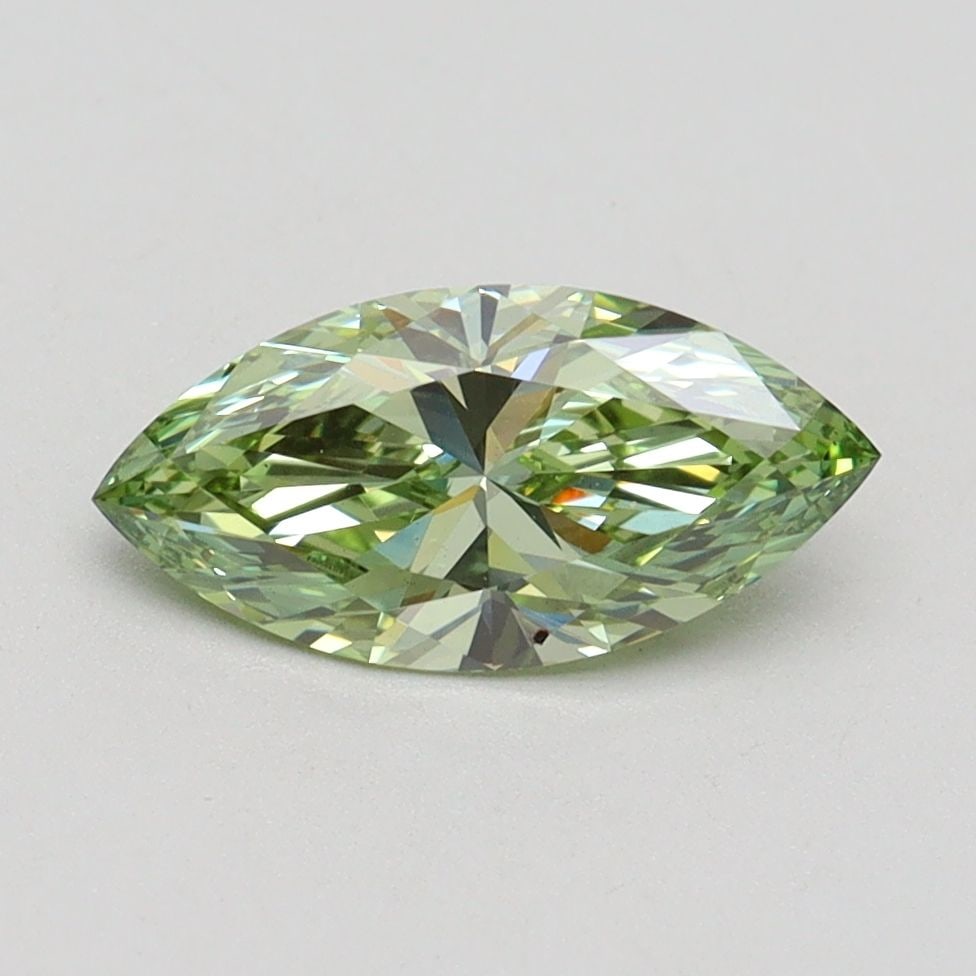 Loose Diamond - MARQUISE 1.01ct Fancy Vivid Green VS1: Loose Diamond - MARQUISE 1.01ct Fancy Vivid Green VS1 Source: This is a real non-mined Diamond that has been grown in a lab Shape: MARQUISE Carats: 1.01 Color: Fancy Vivid Green Certification: IGI Vid