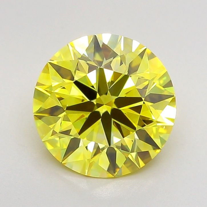 Ideal Loose Diamond - ROUND 2.1ct Fancy Vivid Yellow VVS2: Ideal Loose Diamond - ROUND 2.1ct Fancy Vivid Yellow VVS2 Source: This is a real non-mined Diamond that has been grown in a lab Shape: ROUND Carats: 2.1 Color: Fancy Vivid Yellow Certification: IGI Vi
