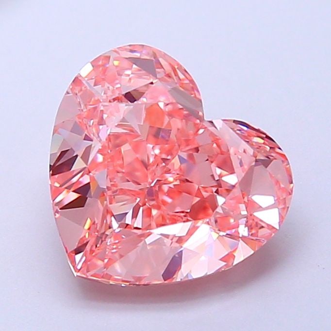 Loose Diamond - HEART 2.54ct Fancy Vivid Pink VVS1: Loose Diamond - HEART 2.54ct Fancy Vivid Pink VVS1 Source: This is a real non-mined Diamond that has been grown in a lab Shape: HEART Carats: 2.54 Color: Fancy Vivid Pink Certification: IGI Video: