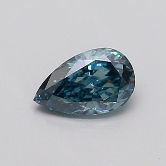 Loose Diamond - PEAR 0.33ct Fancy Vivid Greenish Blue VS1: Loose Diamond - PEAR 0.33ct Fancy Vivid Greenish Blue VS1 Source: This is a real non-mined Diamond that has been grown in a lab Shape: PEAR Carats: 0.33 Color: Fancy Vivid Greenish Blue Certification: