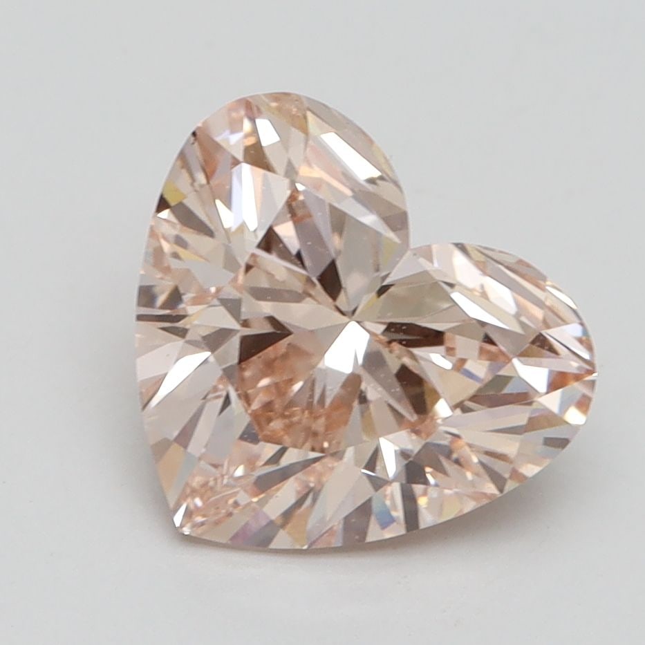 Loose Diamond - HEART 2.49ct Fancy Intense Orange Pink VS1: Loose Diamond - HEART 2.49ct Fancy Intense Orange Pink VS1 Source: This is a real non-mined Diamond that has been grown in a lab Shape: HEART Carats: 2.49 Color: Fancy Intense Orange Pink Certificatio