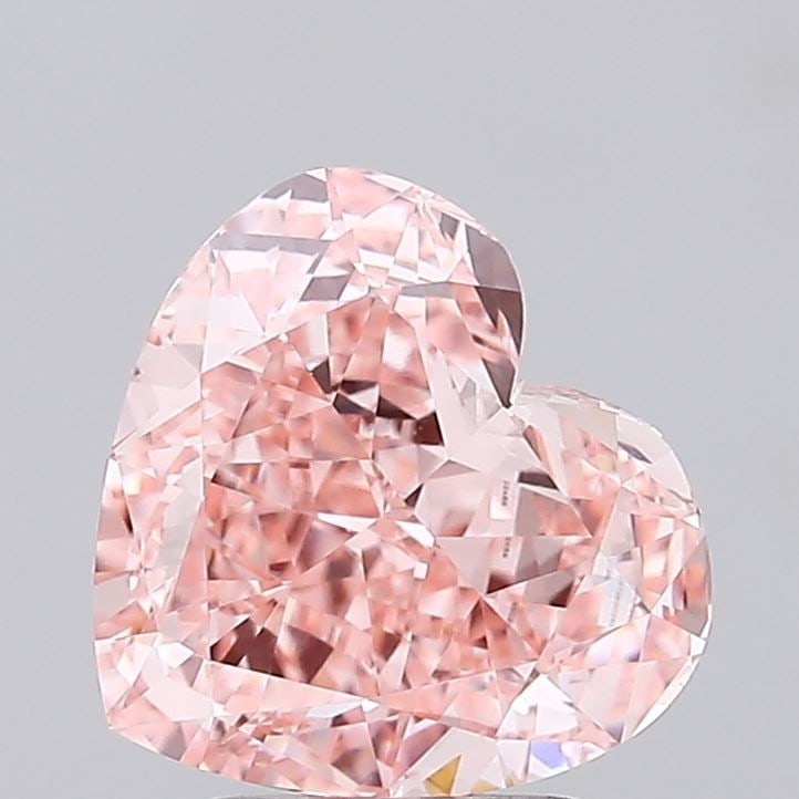 Loose Diamond - HEART 3.31ct Fancy Vivid Pink VVS2: Loose Diamond - HEART 3.31ct Fancy Vivid Pink VVS2 Source: This is a real non-mined Diamond that has been grown in a lab Shape: HEART Carats: 3.31 Color: Fancy Vivid Pink Certification: IGI Video: