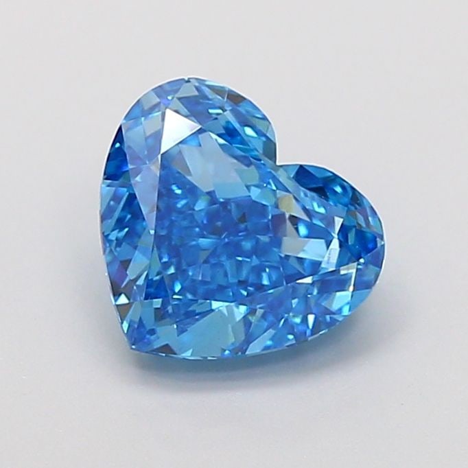 Loose Diamond - HEART 2.01ct Fancy Vivid Blue VVS2: Loose Diamond - HEART 2.01ct Fancy Vivid Blue VVS2 Source: This is a real non-mined Diamond that has been grown in a lab Shape: HEART Carats: 2.01 Color: Fancy Vivid Blue Certification: IGI Video: