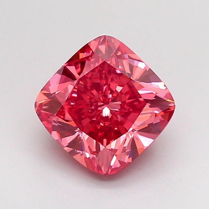 Loose Diamond - CUSHION BRILLIANT 2.0ct Fancy Vivid Brownish Pink VS2: Loose Diamond - CUSHION BRILLIANT 2.0ct Fancy Vivid Brownish Pink VS2 Source: This is a real non-mined Diamond that has been grown in a lab Shape: CUSHION BRILLIANT Carats: 2.0 Color: Fancy Vivid Brow