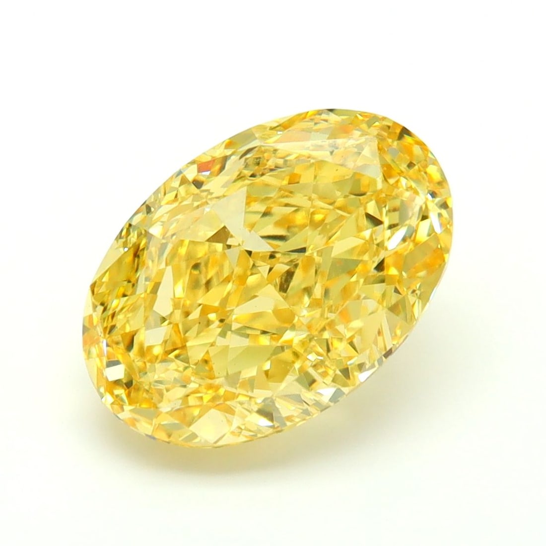 Loose Diamond - OVAL 4.11ct Fancy Vivid Yellow VS1: Loose Diamond - OVAL 4.11ct Fancy Vivid Yellow VS1 Source: This is a real non-mined Diamond that has been grown in a lab Shape: OVAL Carats: 4.11 Color: Fancy Vivid Yellow Certification: IGI Video: