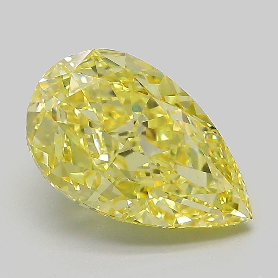 Loose Diamond - PEAR 3.06ct Fancy Vivid Yellow VVS2: Loose Diamond - PEAR 3.06ct Fancy Vivid Yellow VVS2 Source: This is a real non-mined Diamond that has been grown in a lab Shape: PEAR Carats: 3.06 Color: Fancy Vivid Yellow Certification: IGI Video: