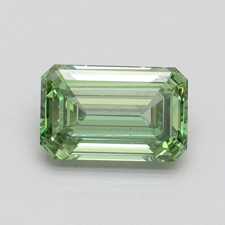 Loose Diamond - EMERALD 0.83ct Fancy Vivid Green VS1: Loose Diamond - EMERALD 0.83ct Fancy Vivid Green VS1 Source: This is a real non-mined Diamond that has been grown in a lab Shape: EMERALD Carats: 0.83 Color: Fancy Vivid Green Certification: IGI Video