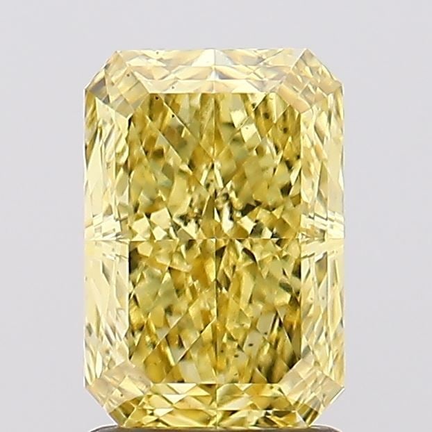 Loose Diamond - RADIANT 1.79ct Fancy Vivid Yellow VS1: Loose Diamond - RADIANT 1.79ct Fancy Vivid Yellow VS1 Source: This is a real non-mined Diamond that has been grown in a lab Shape: RADIANT Carats: 1.79 Color: Fancy Vivid Yellow Certification: IGI Vid