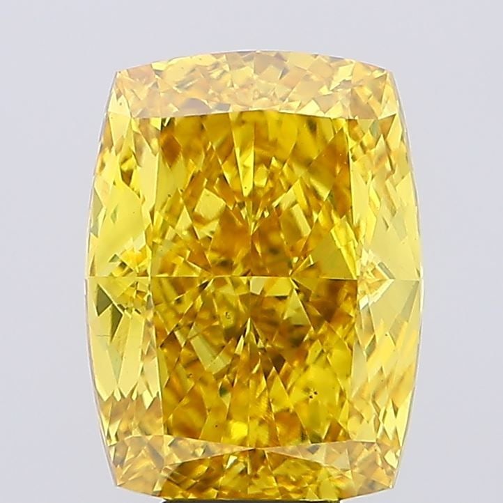 Loose Diamond - CUSHION BRILLIANT 10.0ct Fancy Vivid Yellow VS1: Loose Diamond - CUSHION BRILLIANT 10.0ct Fancy Vivid Yellow VS1 Source: This is a real non-mined Diamond that has been grown in a lab Shape: CUSHION BRILLIANT Carats: 10.0 Color: Fancy Vivid Yellow Ce