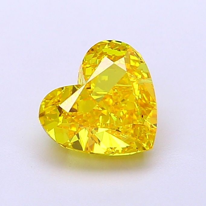 Loose Diamond - HEART 1.35ct Fancy Vivid Yellow VVS1: Loose Diamond - HEART 1.35ct Fancy Vivid Yellow VVS1 Source: This is a real non-mined Diamond that has been grown in a lab Shape: HEART Carats: 1.35 Color: Fancy Vivid Yellow Certification: IGI Video:
