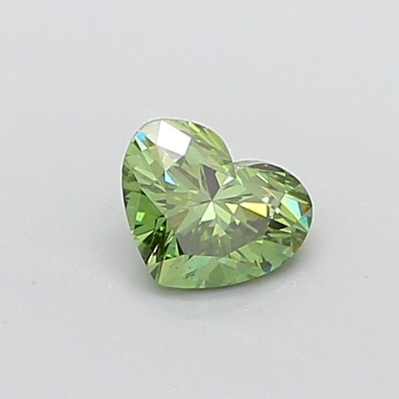 Loose Diamond - HEART 0.51ct Fancy Vivid Green VVS2: Loose Diamond - HEART 0.51ct Fancy Vivid Green VVS2 Source: This is a real non-mined Diamond that has been grown in a lab Shape: HEART Carats: 0.51 Color: Fancy Vivid Green Certification: IGI Video: