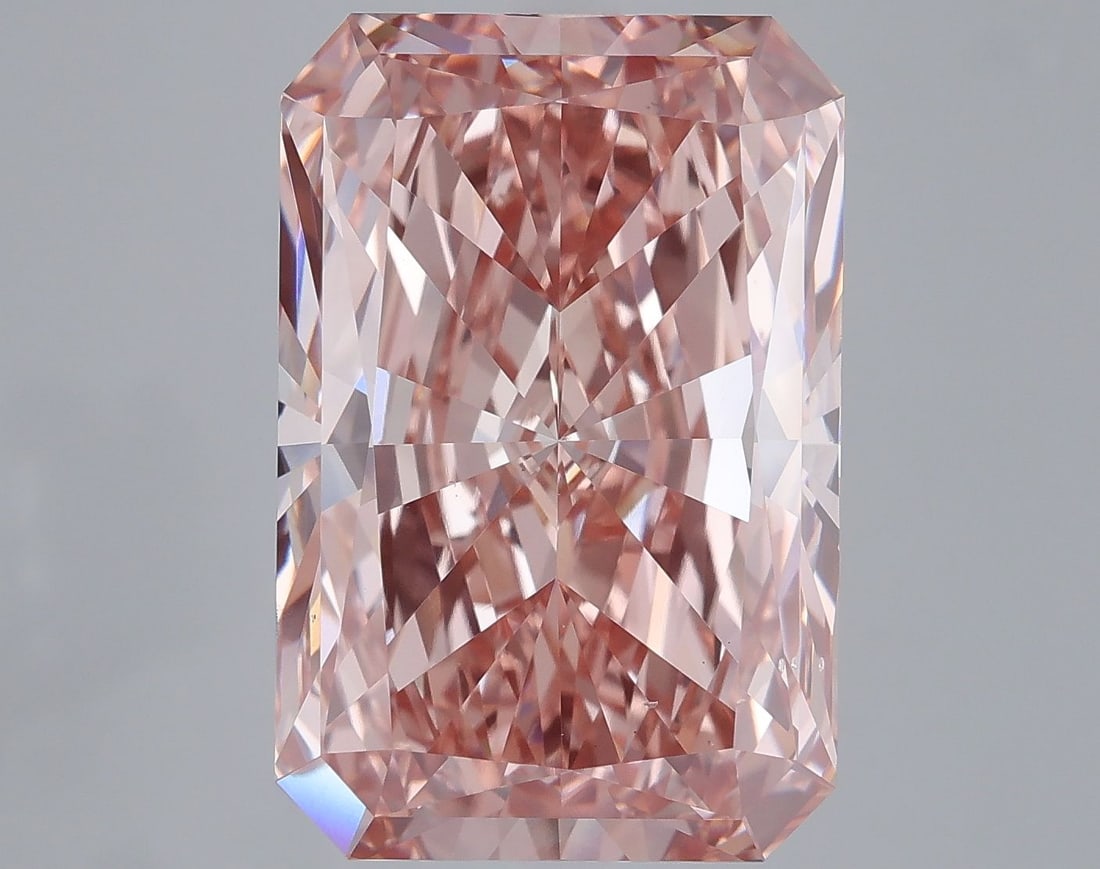 Loose Diamond - RADIANT 10.66ct Fancy Vivid Pink VS2: Loose Diamond - RADIANT 10.66ct Fancy Vivid Pink VS2 Source: This is a real non-mined Diamond that has been grown in a lab Shape: RADIANT Carats: 10.66 Color: Fancy Vivid Pink Certification: IGI Video