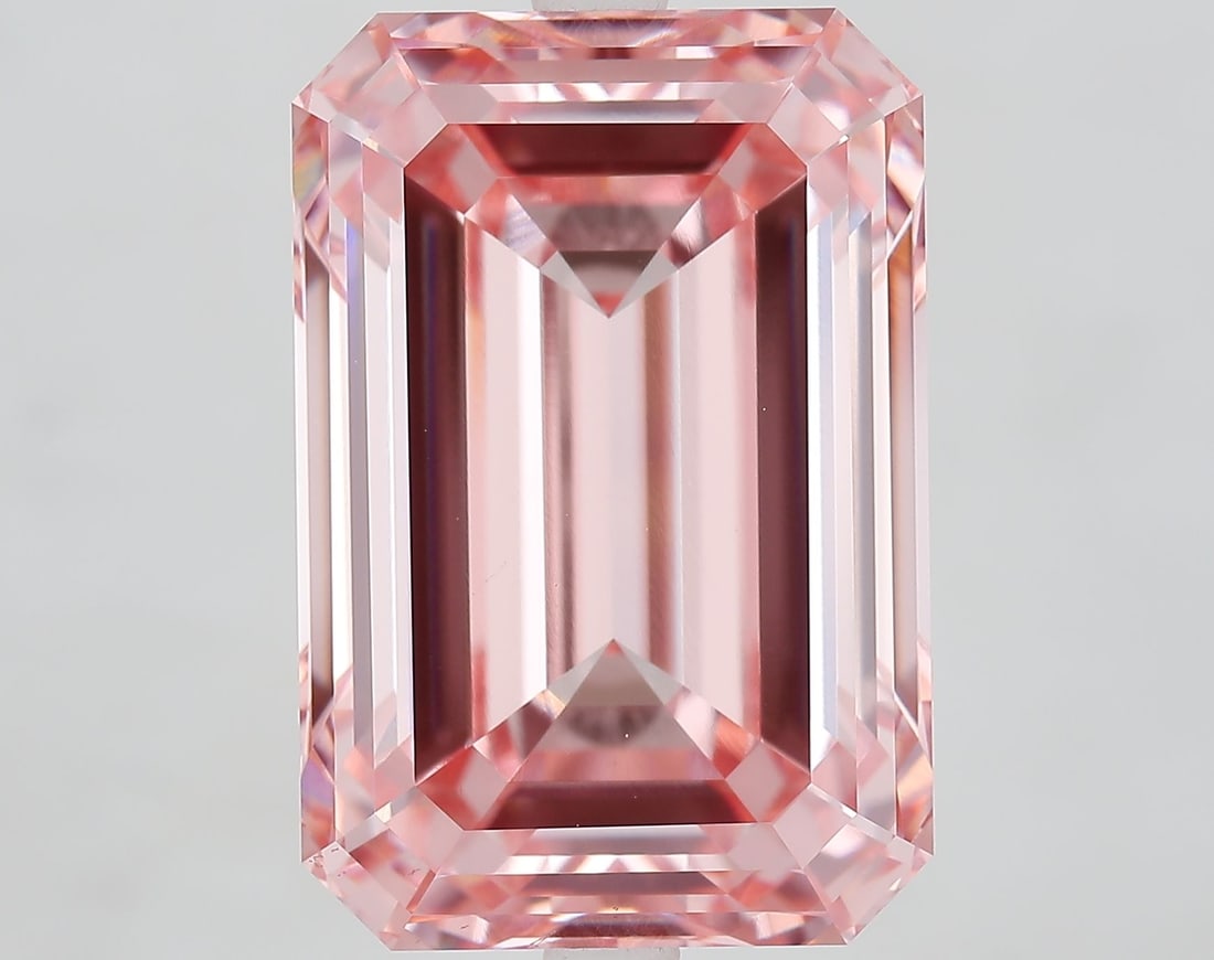 Loose Diamond - EMERALD 10.45ct Fancy Vivid Pink VVS2 (1 of 1)