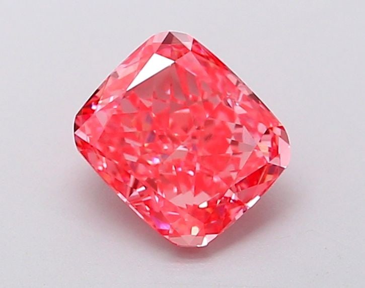 Loose Diamond - CUSHION BRILLIANT 1.23ct Fancy Vivid Pink VS1: Loose Diamond - CUSHION BRILLIANT 1.23ct Fancy Vivid Pink VS1 Source: This is a real non-mined Diamond that has been grown in a lab Shape: CUSHION BRILLIANT Carats: 1.23 Color: Fancy Vivid Pink Certif